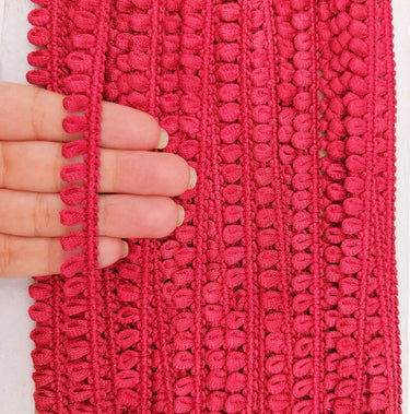 Brick Red Thread Lace, 9 Yards, Embroidery Lace Trims